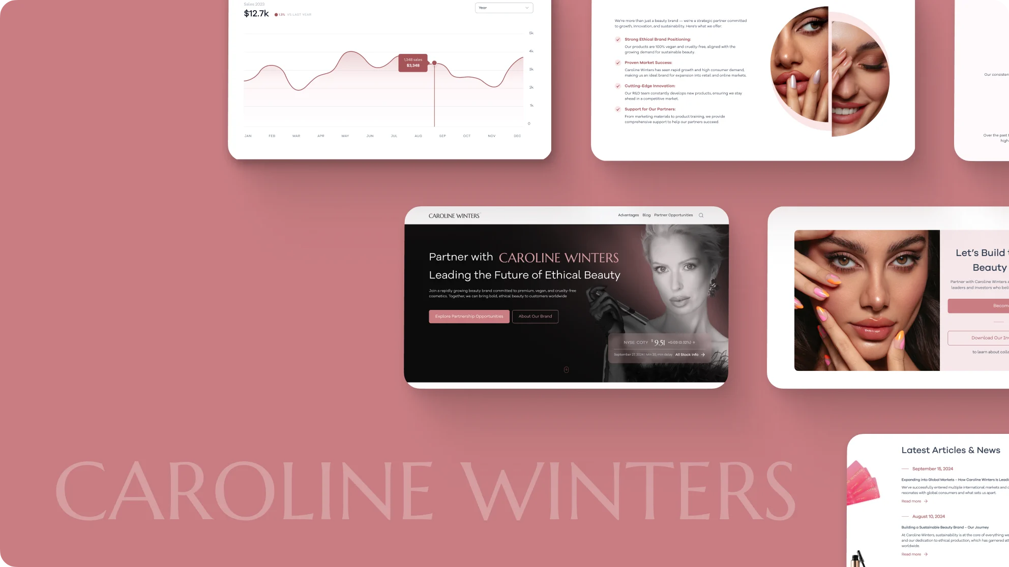 building website for business carolin-winters-pages