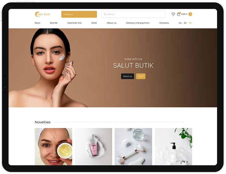 SalutButik E-Commerce Website Development Hero